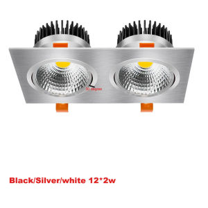 Double Head Square LED Downlight 24W Ceiling Spot Light Bedroom Living room Kitchen Decoration AC220V for Clothes Store  Supermarket