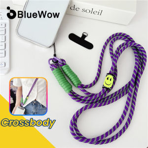BlueWow Lanyard Cross-body Shoulder Straps Keychain Key Ring Adjustable Braided Rope with Replacement Patch for Mobile Phone Accessorie