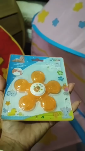 Pangforkids ยางกัดน้ำสำหรับเด็ก JUJU ยางกัดสปินเนอร์ หมุนได้ มีลายบนพื้นผิว 5แบบ ยางกัดบริหารเหงือกเด็ก