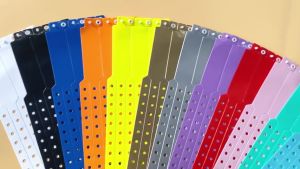 100 Pack Colored Vinyl Wristbands Security Waterproof Wristbands Hospital Identification Bands