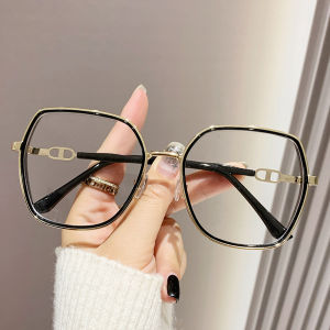 Korean Style Milk Tea Color Womens Glasses Frame Fashionable Large Frame Optical Glasses for Myopia Prescription Available