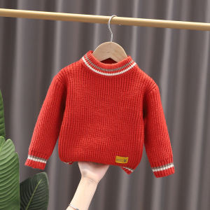 Winter Warm Childrens Thick Sweater Half-High Neck Knitwear