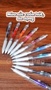 Bộ 10 bút gel Pentel Energel Infree BLN75TL ngòi 0.5mm 10 màu lựa chọn
