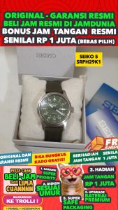 SEIKO 5 ORIGINAL - AUTOMATIC 5 SPORT - SEIKO SRPH29K1 - MEN DY - Hijau - Cloth - Dia 3.9 CM. WR 100 Meter Jamdunia / Jam dunia JD18