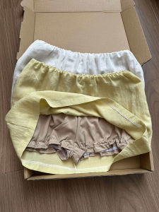 LANMENGYA | Lightweight A-line Linen Skirt
