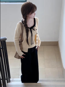 Áo Len Cardigan Dệt Kim Phong Cách Hàn Quốc Dành Cho Nữ Áo Khoác Ngoài Dài Tay Dáng Rộng Áo Khoác Ngoài Mùa Thu Thường Ngày Áo Khoác Ngoài Thời Trang