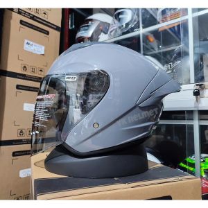 HELM NHK N1 MAX SOLID DIM GREY - SINGLE VISOR LGHT SMOKE n1 max grey