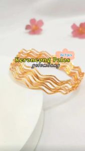Gelang Keroncong Silver Gold Kilau 12pcs perhiasan lapis emas GL 352
