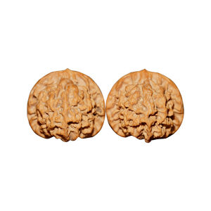 Emperor Lion Head Extra Large Walnut Carving Four-story Tiger Head Pattern Official Hat Handle Piece Antique Object Patina