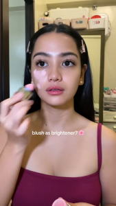 Kaka Show Waterproof Long-Lasting Multi-Purpose Blush Stick: Waterproof And Sweatproof Cream Blush Liquid Blush With Sponge Applicator Multi-Functional Makeup Product.