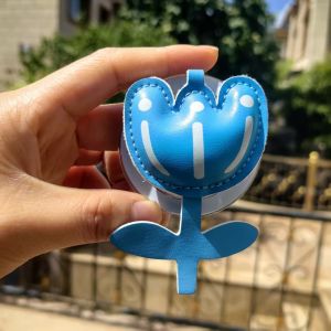 Korean PU Leather Tulip Magnetic Phone Griptok Universal Smart Tok Griptok Stand For iPhone Floral Foldable Holder For Magsafe