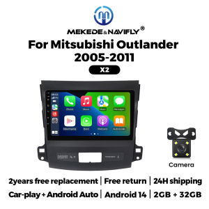 2Din Car Radio Multimedia Player For Mitsubishi Outlander 2005-2011 Car Play Android Auto Stereo Navigation GPS Wireless Carplay