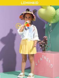 Girl summer sunshade shell hat bayi sun hat besar eave uv perlindungan rambut band beach hat kanak-kanak hollow