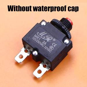 1/5pcs 3A 4A 5A 6A 7A 8A 10A 12A 15A 20A Crcuit Breaker Overload Protector Switch Fuse Resettable With & Without Waterproof Cap
