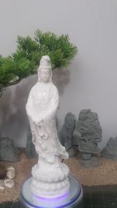 Tượng phật quan âm phật a di đà mini dáng đứng cao 18cm trang trí nhà cửa cây cảnh bể cá sân vườn để bàn làm việc trên ô tô...