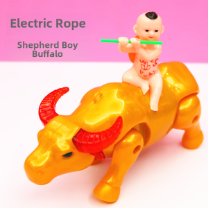 Đồ Chơi Điện Tử Bò Điện Có Thể Đi Lại Và Hát Mô Phỏng Cho Trẻ Em 1-2 Tuổi 3 Bé Trai Và Bé Gái Có Dây Dẫn Dắt Đồ Chơi Cừu