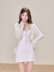 Bộ Đầm Ôm Sọc Tay Ngắn Thời Trang