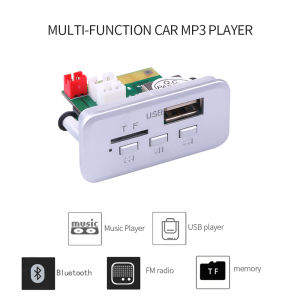 KEBEDEMM Wireless Bluetooth 5.0 MP3 Decoder Board DC 5V 12V Audio Module Player Support USB FM TF Radio 3.5mm AUX FM Radio