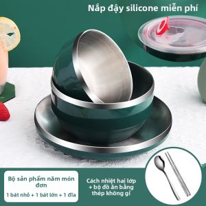 YOULUNMEI | Bộ Đồ Dùng Ăn Bằng Thép Không Gỉ Cá Nhân 3 Món