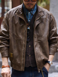 Vintage American Style Faux Leather Jacket