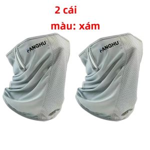 WRELS | 2 Chiếc Bảo Vệ Tia UV Đi Xe Đạp Khăn Mặt Lưới Thoáng Khí Làm Mát Co Giãn Chạy Bộ Đi Bộ Ngoài Trời Che Mặt Cho Nam Nữ