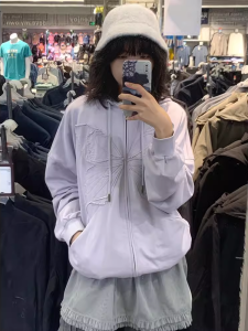 ฤดูใบไม้ผลิ ฤดูใบไม้ร่วง บาง เสื้อฮู้ด เสื้อแจ็คเก็ต ผู้หญิง หลวม ดีไซน์ Sensation เฉพาะกลุ่ม Lazy Style Retro เปิด คาร์ดิเกน เสื้อท่อนบน