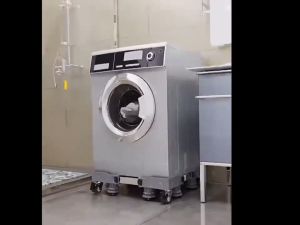 500KG Adjustable Washing Machine & Dryer Stand - Heavy Duty Stainless Steel Refrigerator Base Anti-Vibration..
