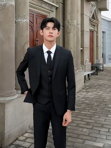 MPJ Mens casual suits British style formal business suits small suit vest suit for men slim fit tops and jackets