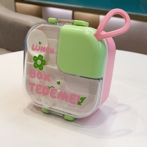 Baby Cute Supplementary Food Box Kids Outdoor Portable Seal Lunch Box Microwave Oven Heating Rice Bowl Set Student Fruit