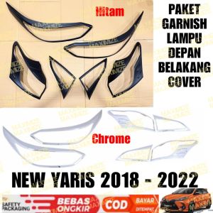 Garnish Lampu Belakang New Yaris 2018 2020 2022 2023 UP Hitam Chrome