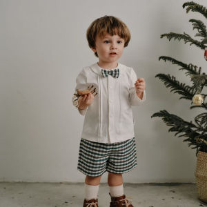 OAK FAMILY | Ammonia Cotton Long-sleeve White Shirt for Kids