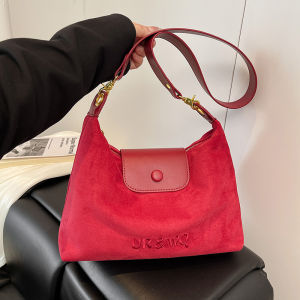 Autumn Winter Deer Skin Velvet Bag Womens Fashionable Versatile Single Shoulder Crossbody Bag Commuting Cloud Shape Bag