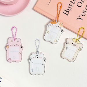 Cute Cartoon Dog 1 Inch Acrylic Card Holder ID Photo Star Chaser Small Card Hard Cover Transparent Dog Shaped Business Card Case