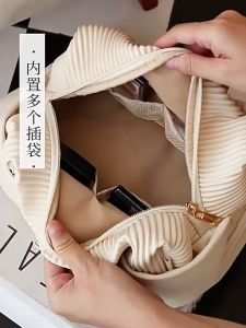 Toiletry Cream Toast Cosmetic Bag Women Large Capacity Portable Makeup Beg