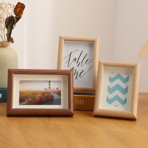 DIHUANTUO | Walnut Wood Photo Frame Desk Decor
