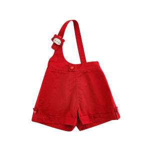 Summer Original Design Embroidered Patchwork Sleeveless Vest/Single Shoulder Strap Pants for Girls Casual Cotton Blend Fabric