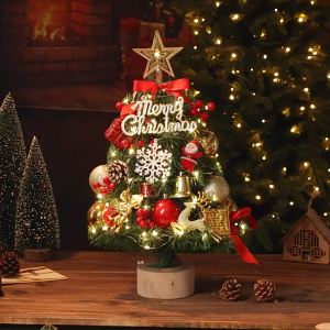 ✨Christmas🌲ต้นคริสต์มาส ต้นคริสต์มาสต์ขนาดเล็ก ของตกแต่งคริ 35/45/60cm เซ็ทต้นคริสต์มาส รวมของตกแต่งและไฟตกแต่ง LED สำหรับบ้าน Office ร้านค้า ของตกแต่งคริสมาสต์