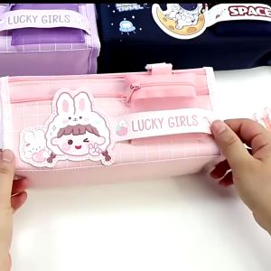 Tempat pensil karakter dream space  terbaru pencil case box pensil  viral korea organizer box pencil multifungsi  lucky girl