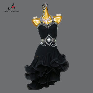 New Professional Latin Dance Skirt Childrens Performance Costume Dress Female Dance Stage Performance Latin Dance Outfit