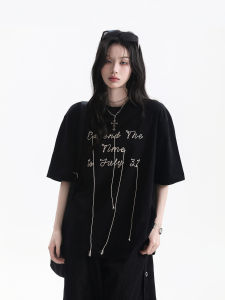 zuocisankon | Design Weaving Embroidery Youth Style Campus Couple T-Shirt