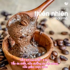 Cafe tắm  tẩy tế bào chết toàn thân TẨY KỲ DA CHẾT 3 IN 1 Tẩy da chết vừa dưỡng da mịn màng vừa giảm mụn thâm.