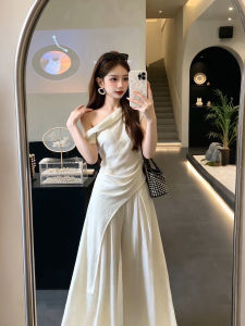 XUECAIQI | Relaxed and Casual Shoulder-off Top with Wide-leg Pants Set