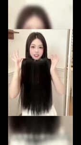 【COD/Spot Goods】 60cm Wig Extensions Long Straight Hair 4Clips on Hair One Pieces Wig Hair Extensions Naturally【Local Stock】 Big Wave Black Brown High Tempreture Synthetic Hair Piece Fashion Girl layered Hair Curly Hair Wig
