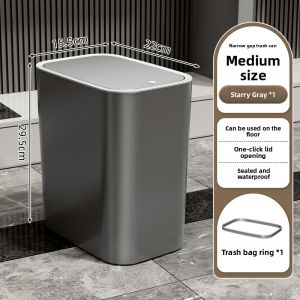 MEIZHUFU | High Capacity New Household Narrow Space Trash Can