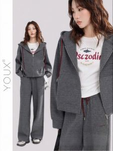 YOUXIANG | Bộ Đồ Thể Thao Có Mũ Trùm
