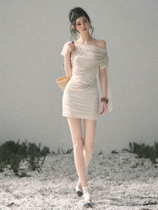 SHAOYEYAN | Stylish Starry Shimmer Off-shoulder Slim T-shirt