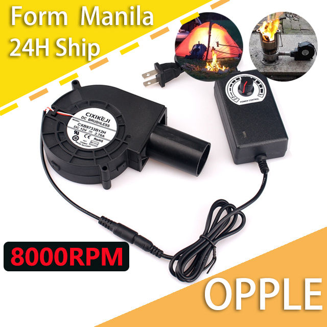 OPPLE 9733 BBQ Blower Fan Portable Blower kalan DC 12V 8000 Rpm Air ...