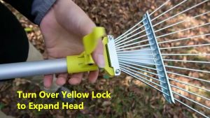 Double sided garden rake with telescopic handle - heavy duty rake Gardening camping rake