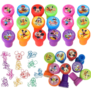Disney Mickey Minnie Mouse Seal Stampers 12/36 Bộ Trẻ Em Sinh Nhật Dự Tiệc Lưu Niệm Cho Bé Quà Tặng Hoạt Hình Chủ Đề Động Vật