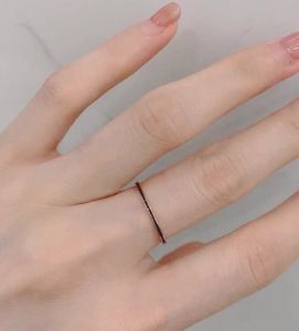 Cold and Minimalist Fine Japanese Ring for Women Light Luxury Food Finger Ring Popular Simple Classical Design Ring Titanium Steel